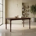 Ver imagem 3 de Mesa de Jantar 6 Lugares 160cm Madeira Maciça Pés Torneados Lazuli F06 Café - Lyam Decor