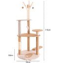 Ver imagem 2 de Árvore de Gatos Arranhador Brinquedo Torre Cama Toca Grande 115cm