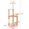 Árvore de Gatos Arranhador Brinquedo Torre Cama Toca Grande 115cm - 2