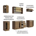Ver imagem 5 de Armário de Cozinha Completa 240cm Rustic Glamy Madesa 03