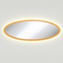 Ver imagem 2 de Painel Espelho Decorativo LED Oval 158 cm Moldura em MDF Carvalho - Dalla Costa