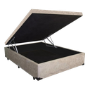 Ver imagem 1 de Base Box Baú Casal em Suede Bege com Pistão a Gás - 138x188