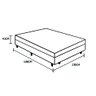 Base Box Baú Casal Blindado Suede Cinza 138x188x41cm - 3