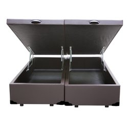 Base Box Baú Casal Pistão a Gás Corino Bipartido - 138x188 - 2