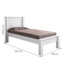Ver imagem 3 de Cama Solteiro com Cabeceira Roma Branco
