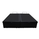 Ver imagem 4 de Cama Box Queen Size com Baú Pistão a Gás Preto Suede Bipartido - 158x198