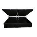 Ver imagem 2 de Cama Box Queen Size com Baú Pistão a Gás Preto Suede Bipartido - 158x198