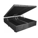 Ver imagem 2 de Cama Box Baú Queen Size com Baú Pistão a Gás Suede Bipartido - 158x198