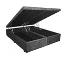 Ver imagem 2 de Cama Box Baú Queen Size com Baú Pistão a Gás Suede Bipartido - 158x198