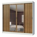Ver imagem 3 de Guarda-roupa Casal Madesa Austin 4 Portas de Correr com Espelhos 3 Gavetas