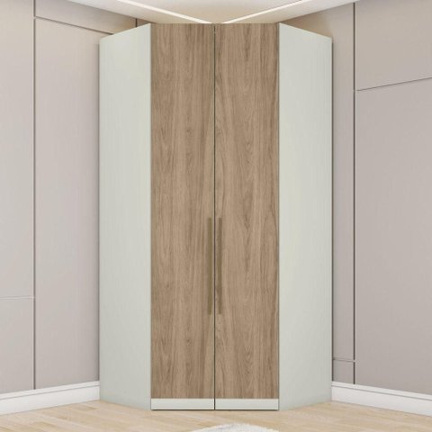 Canto Closet Bellagio 3 Gavetas 4 Prateleiras MDF-MDP 109,5cm Bege