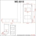Ver imagem 3 de Cama Solteiro Articulada CM8015 com Nichos Amêndoa 193x97,2 cm Tecno Mobili