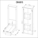 Ver mais imagens de Cama de Solteiro Articulada com Nichos 193x97,2cm CM8015 Amêndoa - Tecno Mobili
