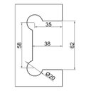 Ver imagem 6 de Dobradiça Inox 90º 1012 Central para Box e Porta Vidro/alvenaria Preta - 2un