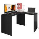 Ver imagem 2 de Mesa para Computador Ambiente Gávea com Extensora Preto Trama - Móveis Leão