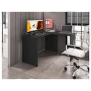 Ver imagem 1 de Mesa para Computador Ambiente Gávea com Extensora Preto Trama - Móveis Leão