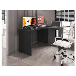 Mesa para Computador Ambiente Gávea com Extensora Preto Trama - Móveis Leão - 1