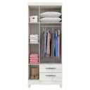 Ver imagem 2 de Cômoda e Guarda Roupa 3 Portas Ternura Baby Branco Flex - Incorplac