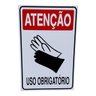 Placa de Sinalização Obrigatorio Uso de Luvas 20 X 30 Cm - 1