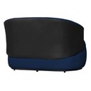 Ver imagem 2 de Namoradeira Beatriz Suede Azul Marinho Composê Corino Preto - Vallisa Decor