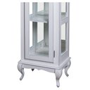 Ver imagem 3 de Cristaleira Torre Lateral Com 1 Porta de Vidro e 3 Prateleiras Com Espelhos 1077-e Cera Clara