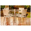 Ver imagem 3 de Kit 4 Cadeiras Barcelona e Mesa Ascoli em Alumínio para Cozinha, Edícula Trama Original