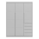 Ver imagem 3 de Jogo de Quarto Infantil Pérola com Guarda Roupa e Cômoda Cinza - Phoenix Baby