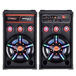 Caixa de Som Amplificada Trc Trc389, Bluetooth, USB, Rádio Fm, 650W - Preto - 1