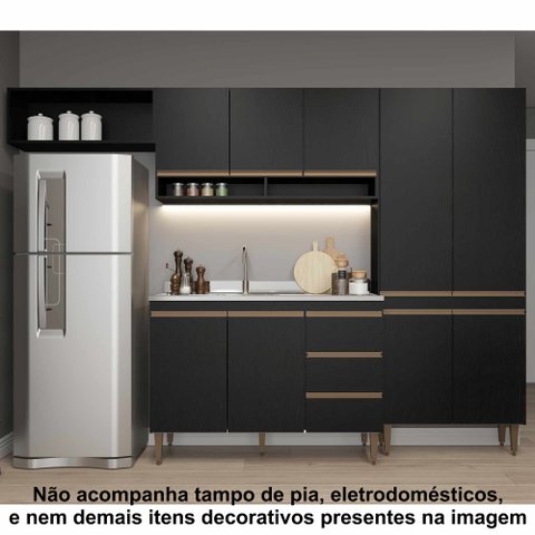 Conjunto Armários de Cozinha Modulada 4 Peças 2,80m Cj30-021 Semplicitá Móveis
