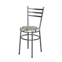 Ver imagem 2 de 4 Cadeiras Epoxi Preta Craqueada Assento :Floral Orquídea