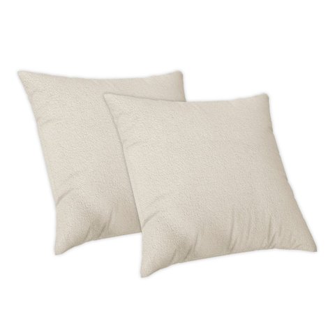 Kit 2 Capas Almofadas Luxo 50 X 50cm com Ziper Capri Bege