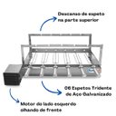 Ver imagem 4 de Gira Grill Inox 6 Espetos para Churrasqueira Bivolt Pratic