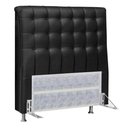 Ver imagem 2 de Cabeceira Solteiro Ana 90 Cm Cama Box Ana Corino Preto - Fm