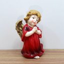 Ver imagem 3 de Enfeite Estatueta Anjinho Vermelho Anjo em Resina Natal 13cm