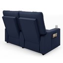Ver imagem 6 de Poltrona Reclinável para Cinema Parma 2 Lugares Baú Usb Pu Azul Fh1 - D'Rossi
