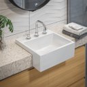 Ver imagem 6 de Cuba Semiencaixe 410x410 com Mesa Loft Q2 Branco Incepa