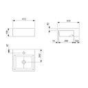 Ver imagem 3 de Cuba Semiencaixe 410x410 com Mesa Loft Q2 Branco Incepa