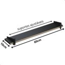 Ver mais imagens de 2 Prateleiras Suspensa Estilo Industrial Madeira 60cm Fs Pp:preto