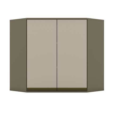 Armário Aéreo Canto Oblíquo 02 Portas Connect Duna Cristal Henn