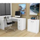 Ver imagem 1 de Conjunto de Escritório com Escrivaninha 02 pç CJ43018-021 Tecno Móbili - Branco