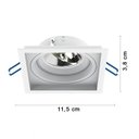 Ver imagem 2 de Embutido Quadrado Micro Borda Ar70 Il4703gz Branco - Interlight Il4703-gz-bm