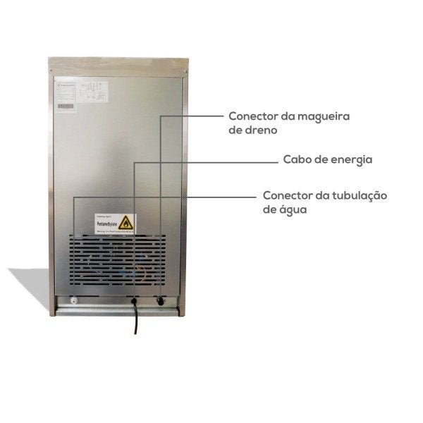 Máquina de Gelo Thermo Ice TH50 - 50kg/dia - 220V – Thermomatic – Inox – Timer - Gelo em  - 13
