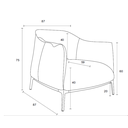 Ver imagem 3 de Poltrona Archibald Couro Legitimo Alto Padrão:457