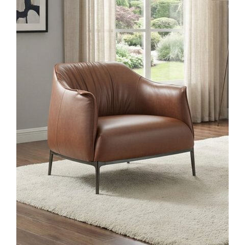 Poltrona Archibald Couro Legitimo Alto Padrão:457