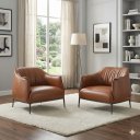 Ver imagem 4 de Poltrona Archibald Couro Legitimo Alto Padrão:457