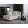 Chaise de 1 Lugar, Revestimento em Sarja Beg, 1,50m X 0,90m - 1