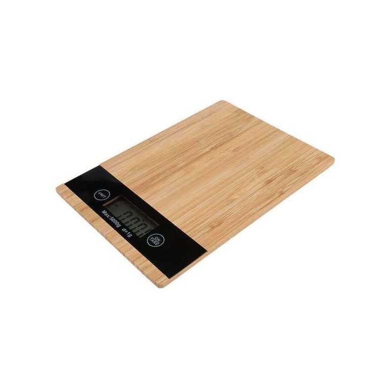 Balança Digital Cozinha Madeira Bambo 5kg Unyhome Bc180701