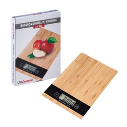 Balança Digital Cozinha Madeira Bambo 5kg Unyhome Bc180701 - 10