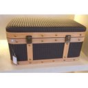 Ver imagem 1 de Baú Decorativo em Mdf e Couro Sintético Preto 50cm 16704-pl