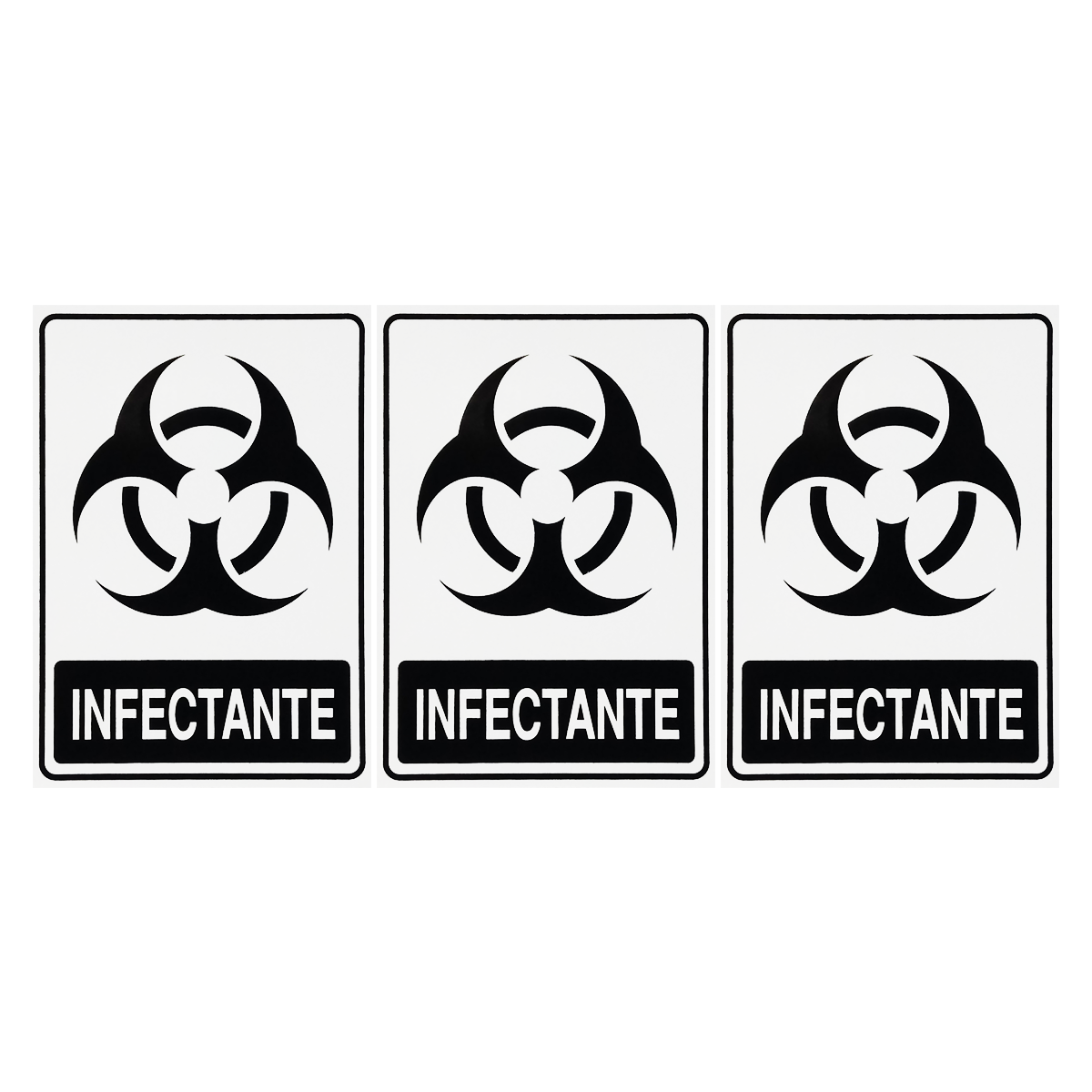 Combo 6 Adesivos De Sinalização Lixo Infectante 15x20 Acesso - S-244 F9e